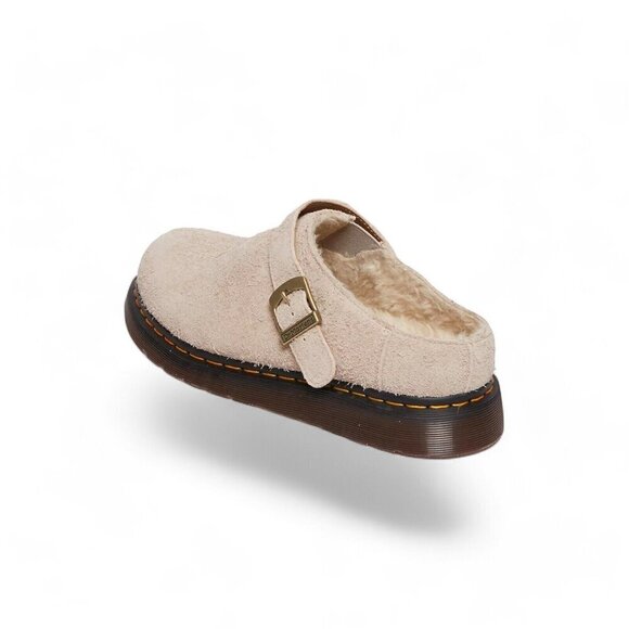 Dr. Martens Isham Taupe Shearling Slingback Mules Sandals Unisex US W-9 M-8 _A1 - Picture 14 of 16